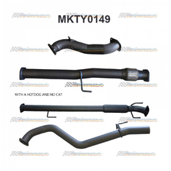 TOYOTA HILUX D4D 2005-2015 3.0LT TD 3" MANTA TURBO BACK EXHAUST