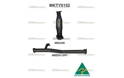 LANDCRUISER 70 SERIES 2016> UTE SINGLE & DUAL CAB 4.5L V8 Dump Pipe & Connector