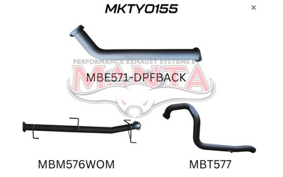 TOYOTA PRADO 150 SERIES GDJ150 2.8LT TD 3" MANTA DPF BACK EXHAUST