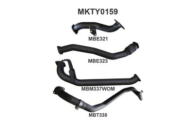 TOYOTA LANDCRUISER HDJ80 SERIES 3" MANTA TURBO BACK  EXHAUST