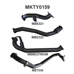 TOYOTA LANDCRUISER HDJ80 SERIES 3" MANTA TURBO BACK  EXHAUST