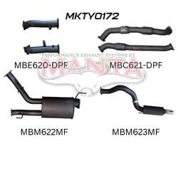 Twin 3" to Single 4" Turbo Back Exhaust - Lexus LX450D VDJ201R 4.5L (2017-21)