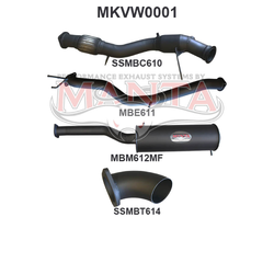 3" Turbo Back Exhaust - VW Amarok TDI400/420 2H 2.0L Bi-Turbo (6/2011-6/12)