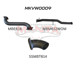 3" DPF Back Exhaust - VW Amarok TDI550/580 2H 3.0L Turbo Ute (2016-2022)