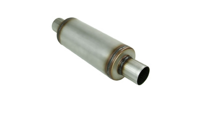 Universal Muffler 2.25" Centre/Centre - 12" Long x 5" ROUND - Megaflow