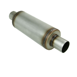 Universal Muffler 2.25" Centre/Centre - 12" Long x 5" ROUND - Megaflow