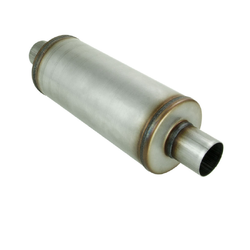 Universal Muffler 2.5" Centre/Centre - 14" Long x 6" ROUND - Megaflow