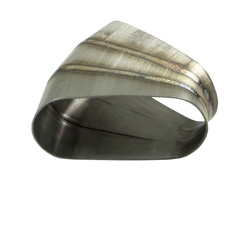 Pie Cut Bend OVAL - 2.5" x 45 Degree - 304 Stainless - Welded