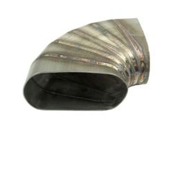 Pie Cut Bend OVAL - 2.5" x 90 Degree - 304 Stainless - Welded