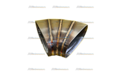 Pie Cut Bend OVAL - 4" x 60 Degree - 304 Stainless - Welded