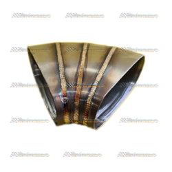Pie Cut Bend OVAL - 4" x 60 Degree - 304 Stainless - Welded