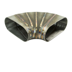 Pie Cut Bend OVAL - 4" x 90 Degree - 304 Stainless - Welded
