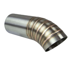 Pie Cut Bend Dump Pipe - 3" (125mm Straight) - 304 Stainless