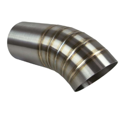 Pie Cut Bend Dump Pipe - 4" (125mm Straight) - 304 Stainless