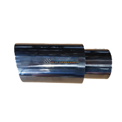 Angle Cut Inner Cone BLACK GLOSS Exhaust Tip - 2.5" Inlet - 3.5" Outlet (8" Long)