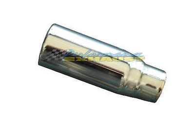 1.1/2" INLET 21/8" OUTLET ROLLED END CHROME EXHAUST TIP
