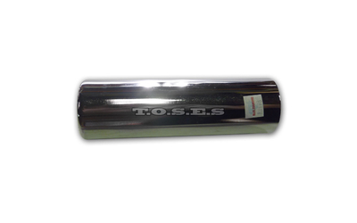 Straight Cut Rolled In CHROME Exhaust Tip - 3" Inlet - 3 1/8" Out (5" Long)