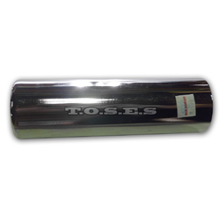 Straight Cut Rolled In CHROME Exhaust Tip - 3" Inlet - 3 1/8" Out (5" Long)