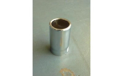 2" INLET 2.5" OUTLET x 8" ROLLED END CHROME EXHAUST TIP