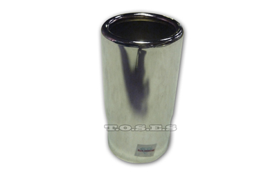 2.5" INLET 3" OUTLET ROLLED END STRAIGHT CUT CHROME EXHAUST TIP