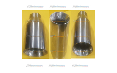 Stainless exhaust tip Straight Cut Inner Cone 2" - 3" X 6" Long