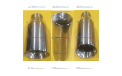 Straight Cut STAINLESS Exhaust Tip - 2" Inlet - 3" Outlet (6" Long)