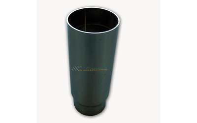 2.25" INLET 3.5" OUTLET STRAIGHT CUT 8" LONG CHROME EXHAUST TIP