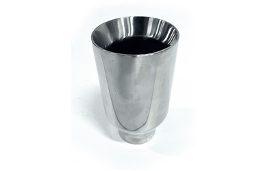 Straight Cut CHROME Exhaust Tip - 2.5" Inlet - 4" Outlet (7" Long)