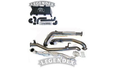 TOYOTA LANDCRUISER 79 SERIES DUAL 4.5LT TD 3" LEGENDEX EXHAUST INTERCOOLER BLACK
