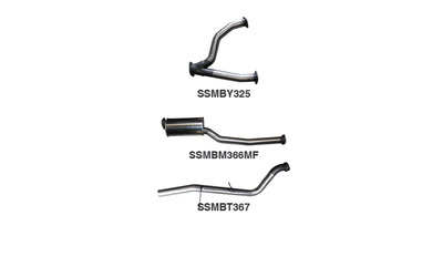 FORD FALCON AU V8 UTE MANTA STAINLESS STEEL 3" CATBACK EXHAUST SYSTEM