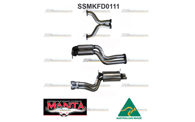 FORD FALCON BA BF XR8 V8 5.4LT SEDAN MANTA 3" STAINLESS CATBACK EXHAUST