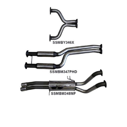 FORD FALCON BA BF XR8 V8 5.4LT UTE - STAINLESS TWIN 2.5" CATBACK EXHAUST