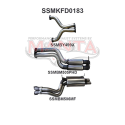 Twin 3" Cat Back Exhaust - Ford Falcon FG 5.4L V8 Sedan (2008-10)