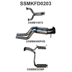 Twin 2.5" Cat Back Exhaust - Ford Falcon FG FG-X XR8 GT 5L 5.4L Sedan