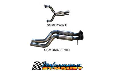 FALCON FG FG-X XR8 GT 5L 5.4L SEDAN TWIN 2.5" EXHAUST Y-PIPE & HOTDOG FRONT