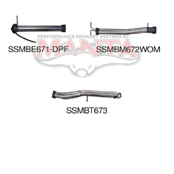 4" DPF Back Exhaust - Ford Ranger Next Gen T6 3.0L V6 TD - Stainless