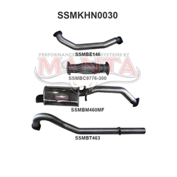 3" Dump Pipe Back Exhaust - Holden Commodore VL 3.0L Turbo 6cyl Sedan (1986-88)