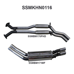 HOLDEN COMMODORE VT VX VY VZ V8 5.7-6.0LT SEDAN 2.5" STAINLESS MANTA EXHAUST