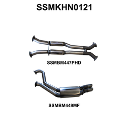 Twin 3" Cat Back Exhaust - Holden Commodore VT-VZ V8 Sedan