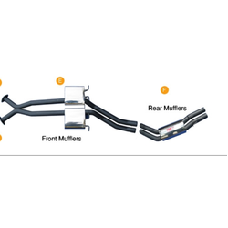 MANTA SS Twin 2.5" Exhaust - HOLDEN ADVENTRA VY VZ AWD V8