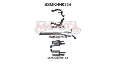 Twin 3" Cat Back Exhaust - HSV VF Gen-F 6.2L V8 Sedan inc LSA Models (2013-17)