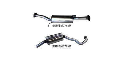 NISSAN PATROL Y61 GU 4.8LT MANTA EXHAUST 2.5" CENTRE AND REAR - Stainless