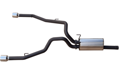 DODGE RAM 1500 5.7L V8 3in TWIN MANTA CAT BACK EXHAUST, WITH 5in TIPS