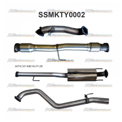 TOYOTA HILUX KUN026R D4D 2005-2015 3.0 TD 3" MANTA STAINLESS TURBO BACK EXHAUST