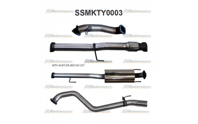 TOYOTA HILUX D4D 2005-2016 3.0LT TD 3" MANTA STAINLESS TURBO BACK EXHAUST