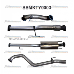 TOYOTA HILUX D4D 2005-2016 3.0LT TD 3" MANTA STAINLESS TURBO BACK EXHAUST
