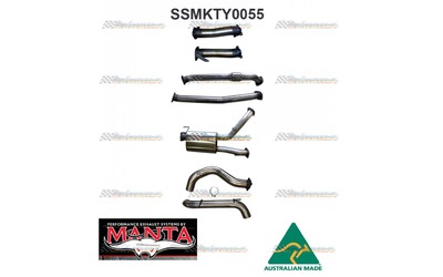 TOYOTA LANDCRUISER 200 SERIES 4.5LT V8 DUAL 3" INTO 4" MANTA STAINLESS EXHAUST