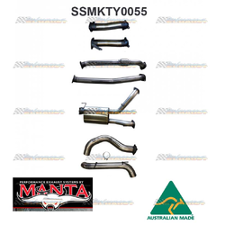 TOYOTA LANDCRUISER 200 SERIES 4.5LT V8 DUAL 3" INTO 4" MANTA STAINLESS EXHAUST