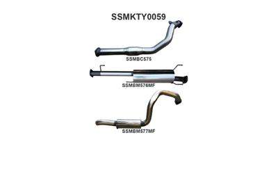 TOYOTA PRADO 120 150 SERIES D4D 3.0LT TD 3" TURBO BACK EXHAUST