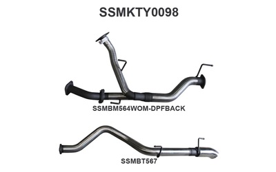 TOYOTA LANDCRUISER 200 SERIES 4.5LT TD V8  MANTA 3" DPF BACK EXHAUST